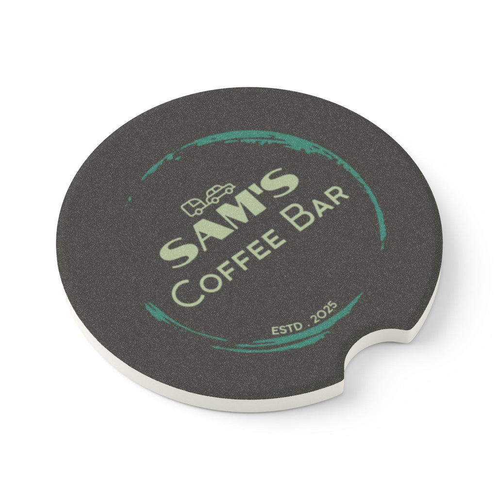 Sam's Coffee Bar Soapstone Car Coaster - Coffee Lover's Cup Holder